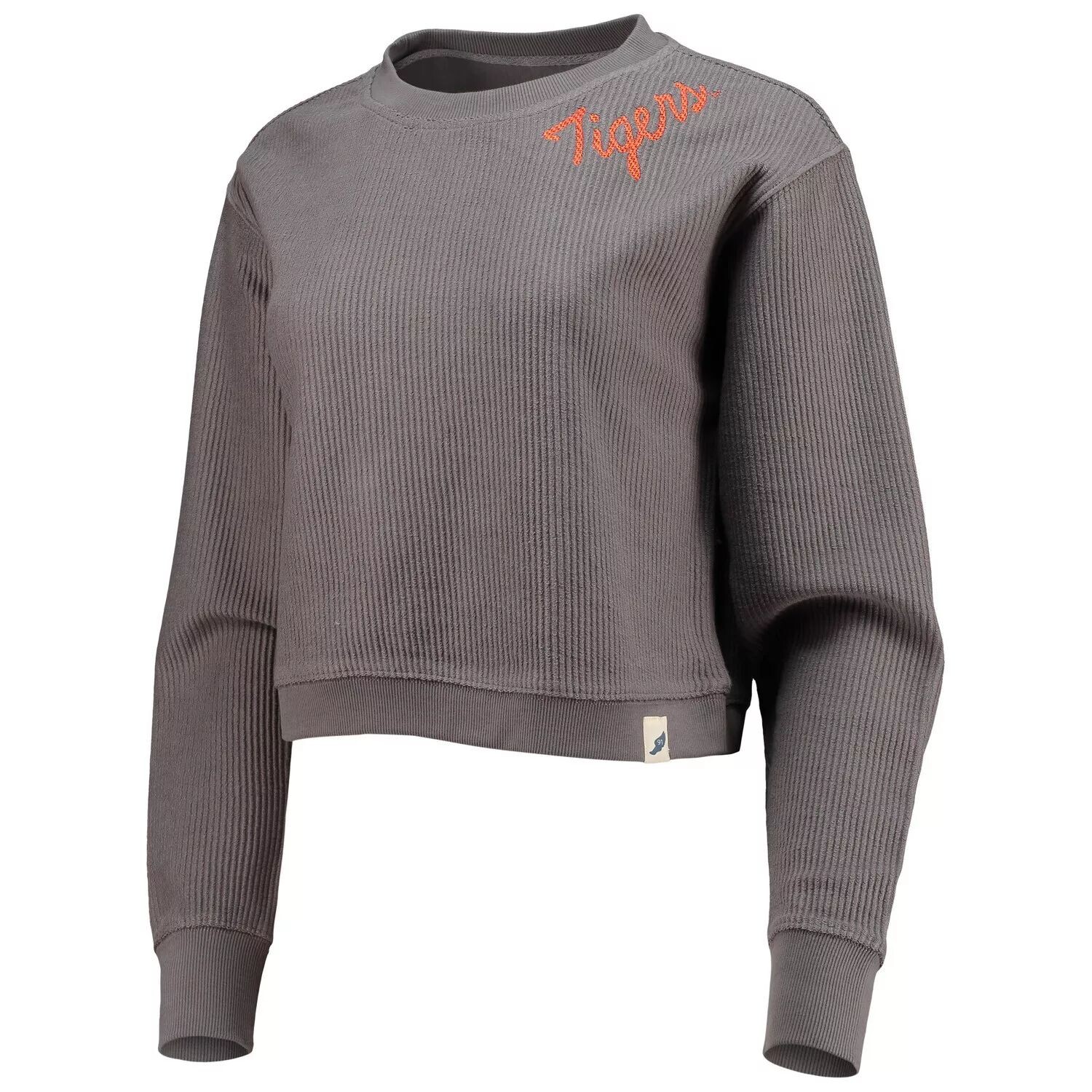 

Темно-серый укороченный пуловер с укороченным пуловером Women's League Collegiate Wear Clemson Tigers