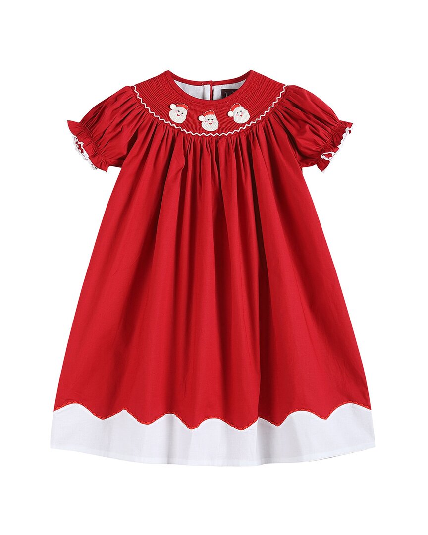 

Платье Lil Cactus Santa Smocked Bishop, красный