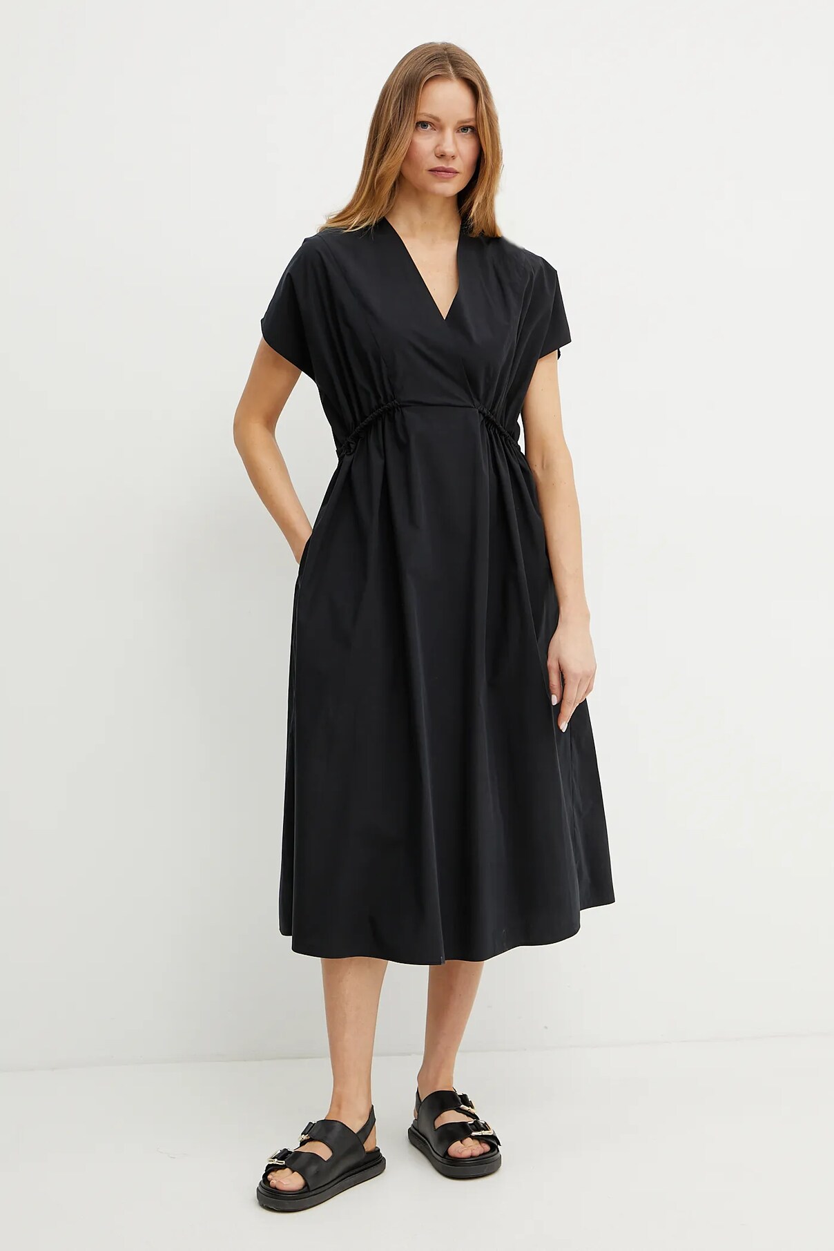 

Платье из хлопка Weekend Max Mara, черный