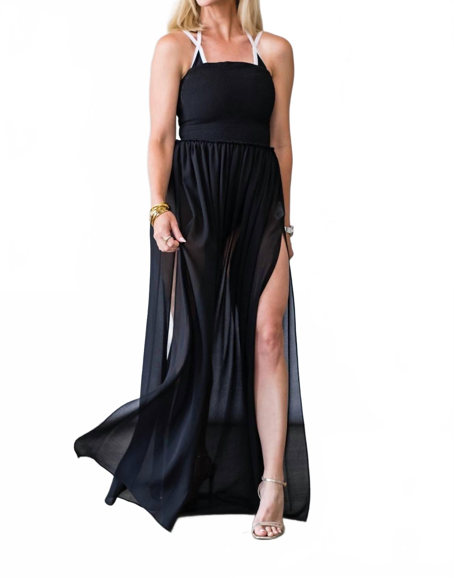 

Калиста Платье-накидка в черном цвете Ramy Brook