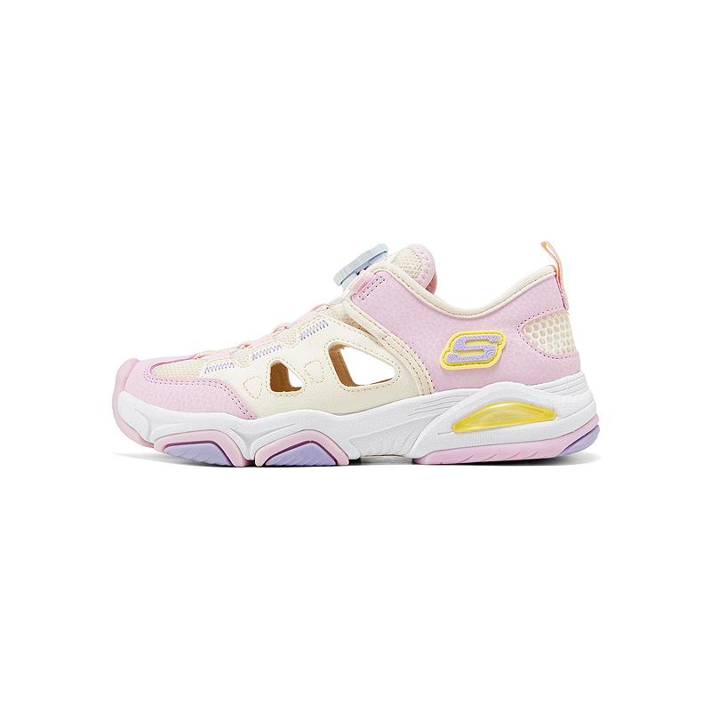 

Детские сандалии SKECHERS GIRLS с низким верхом для детей Skechers Kids, экрю/розовый