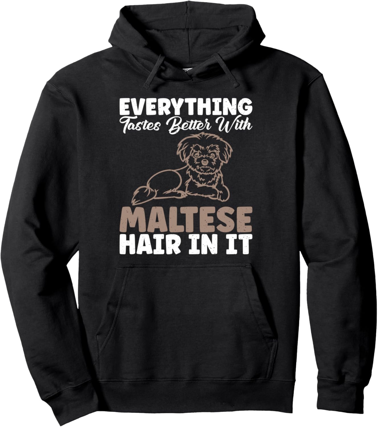 

Все вкуснее с мальтийскими волосами. Мальтийская толстовка Maltese Owner Gifts & Maltese Gifts, черный