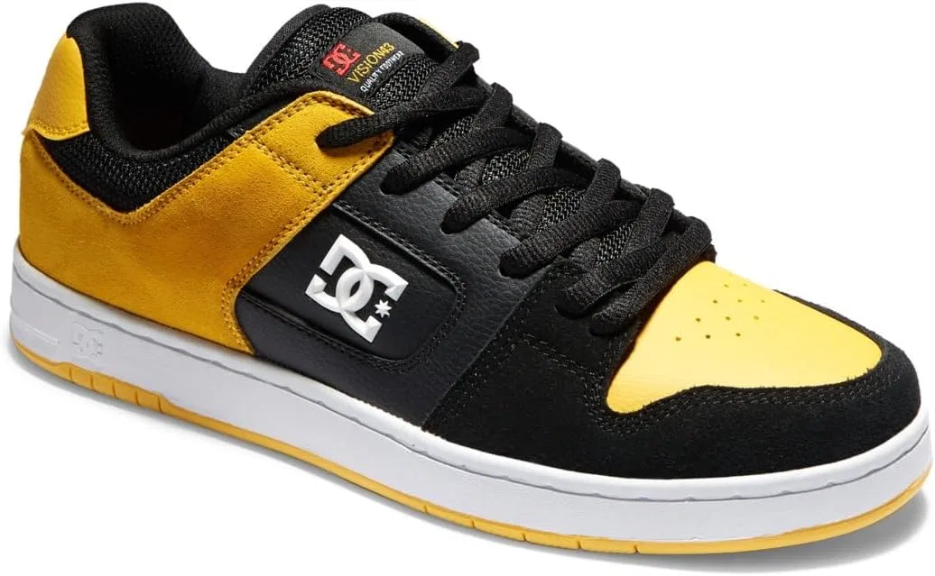 Мужские кожаные скейтбордистские кроссовки DC Shoes Manteca 4 S, Black Gold