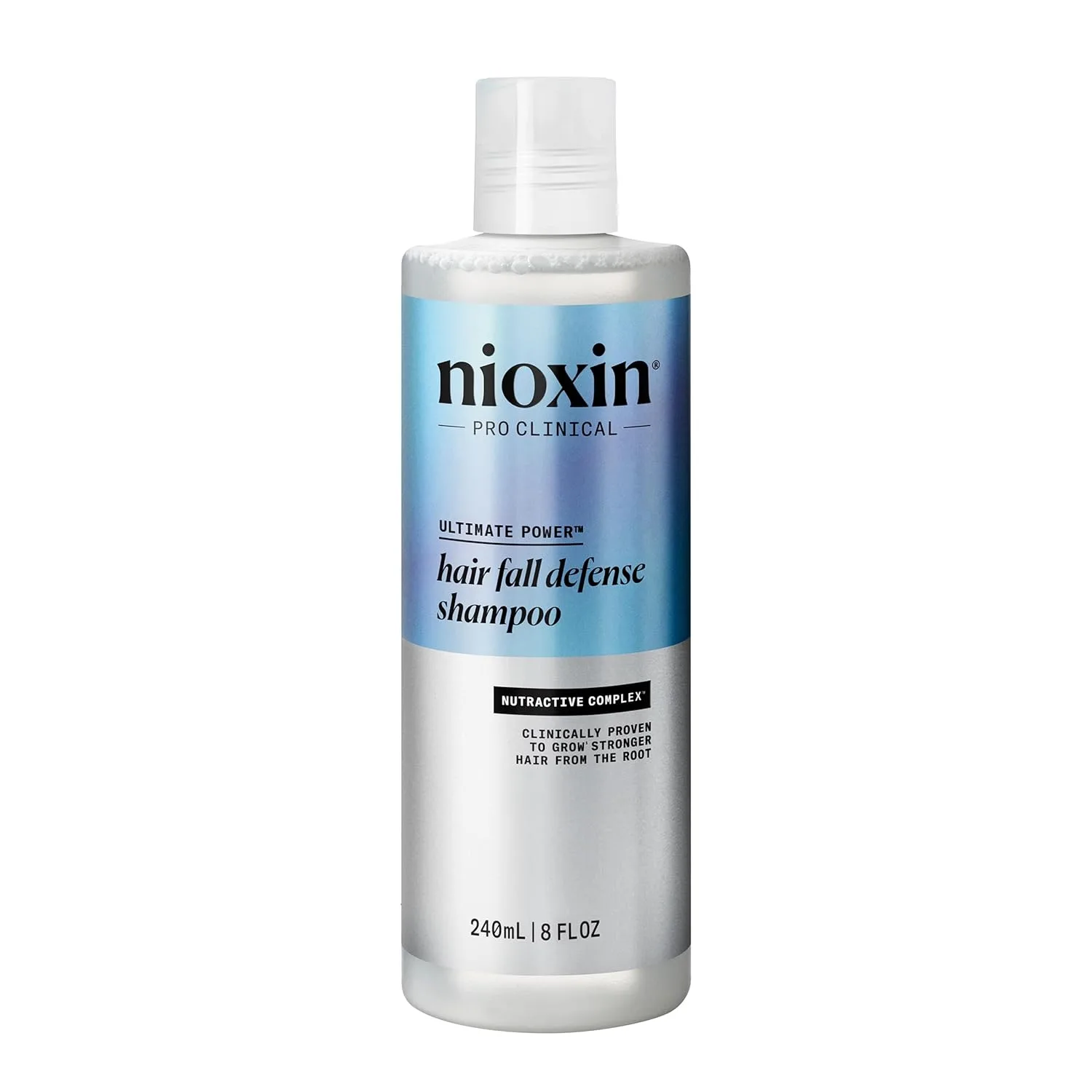 Шампунь Nioxin Hair Fall Defense | Активирует волосяные фолликулы для заметного уменьшения выпадения волос | С лауриновой кислотой, кофеином, ниацинамидом и сандалором 240 мл (.)