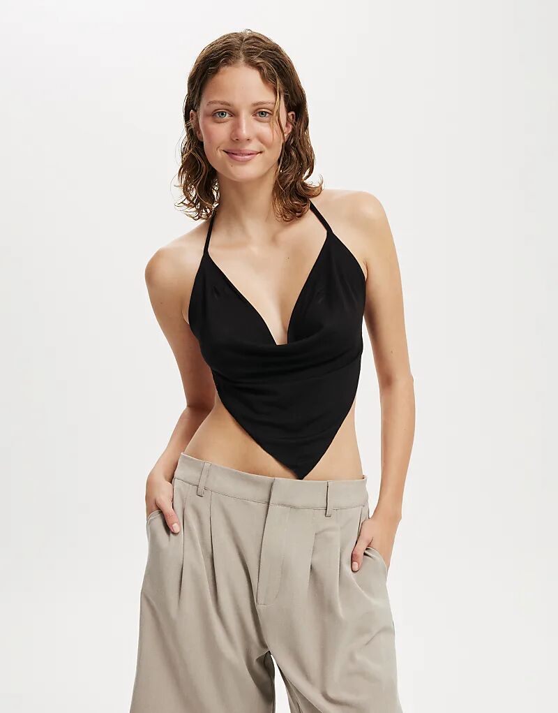 

Облегающий топ Cotton On Jordie с воротником-халтером черного цвета Cotton On