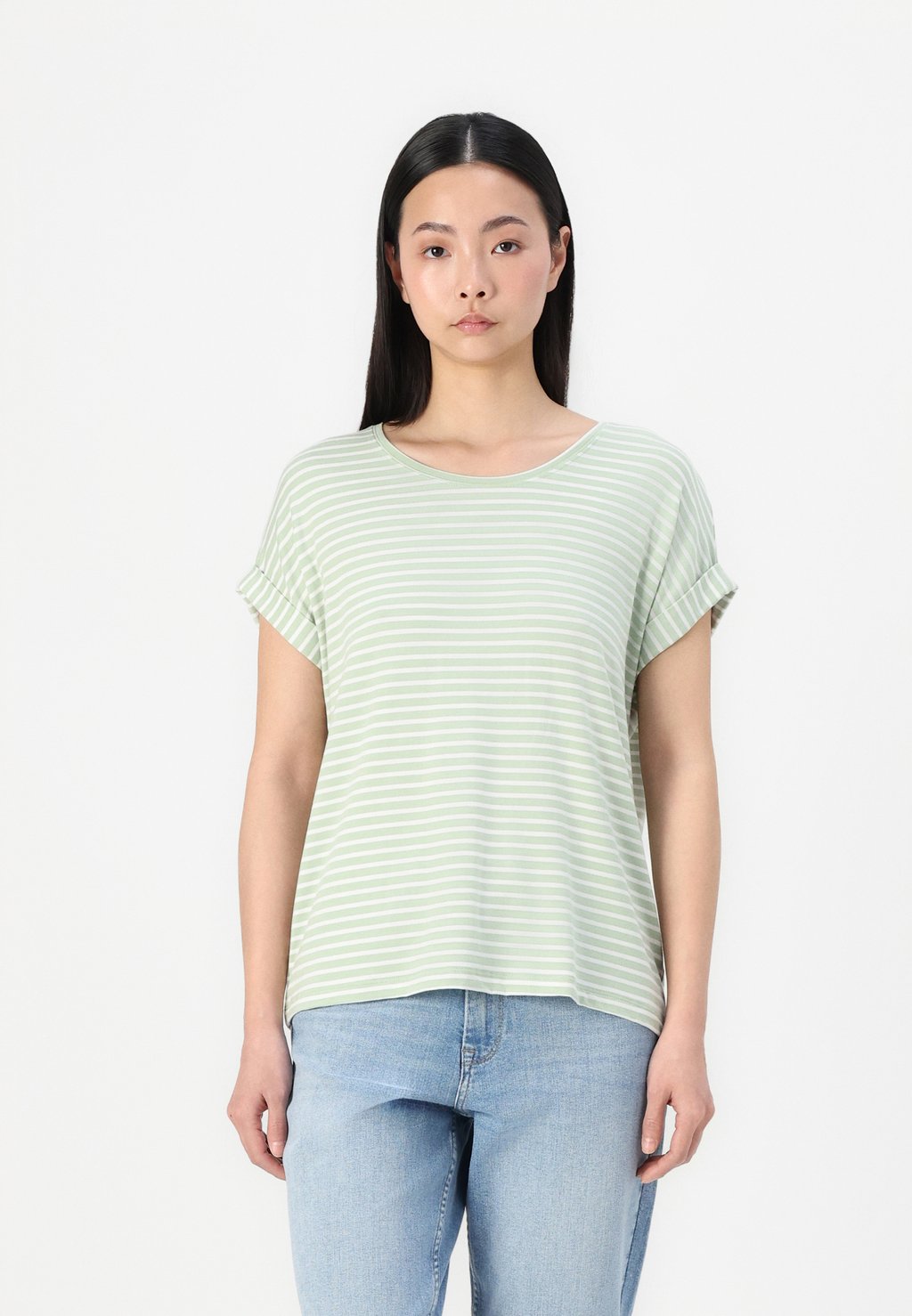 

Футболка с принтом MOSTER STRIPE O NECK ONLY, зеленый