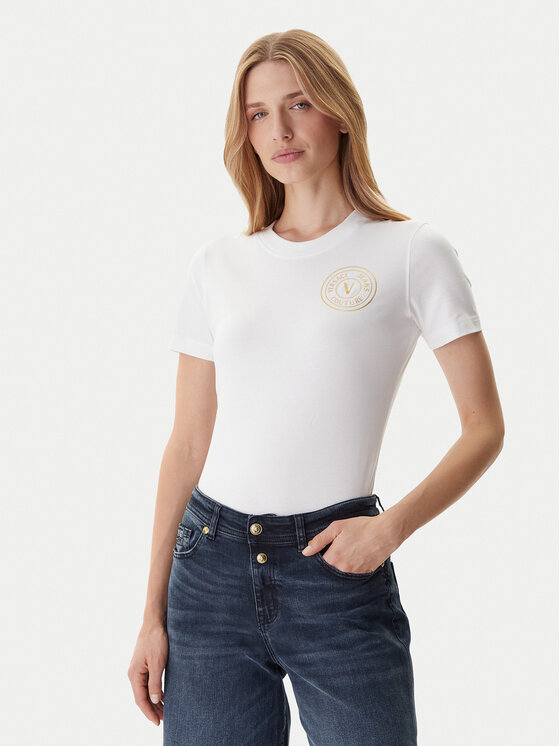 

Футболка regular fit 79HAHT01 CJ03T Versace Jeans Couture, белый