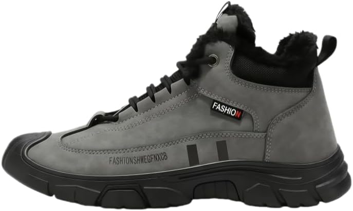 

Мужские зимние сапоги для ветра и снега с утеплением и шнуровкой Minlaidian, серый