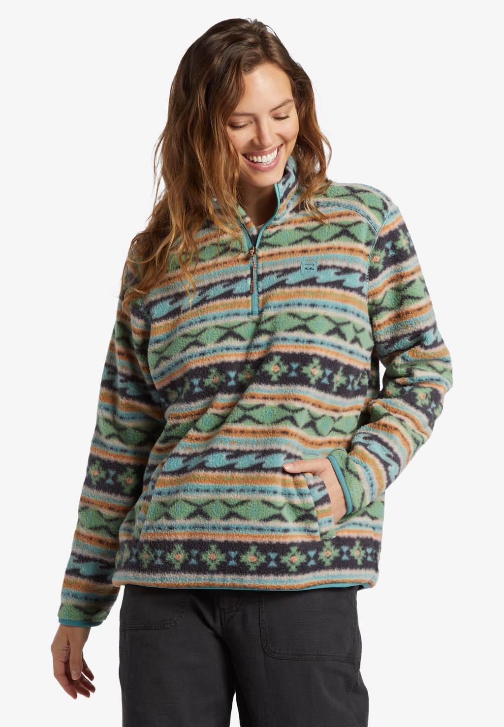 

Флисовый джемпер BOUNDARY MOCK Billabong, зеленый