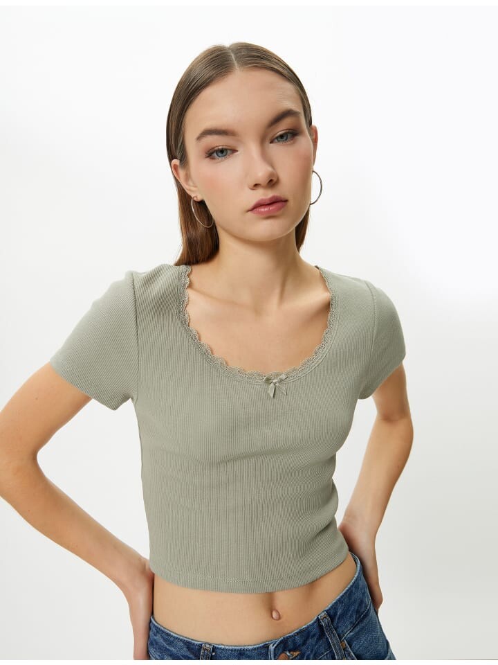 

Футболка KOTON T shirt, хаки