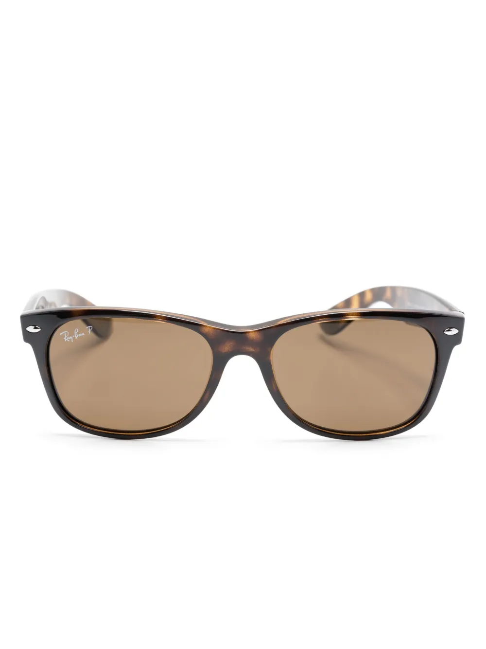 

Солнцезащитные очки Wayfarer черепаховой расцветки Ray-Ban, коричневый