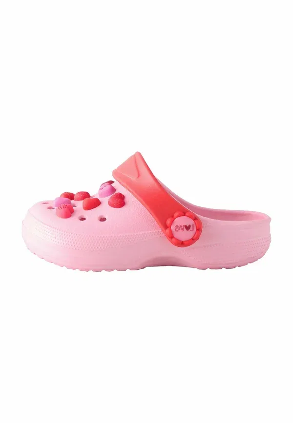 Тип товара: Шлепанцы, бренд: Next, модель: Standard fit clogs, цвет: розово-красный с сердечками