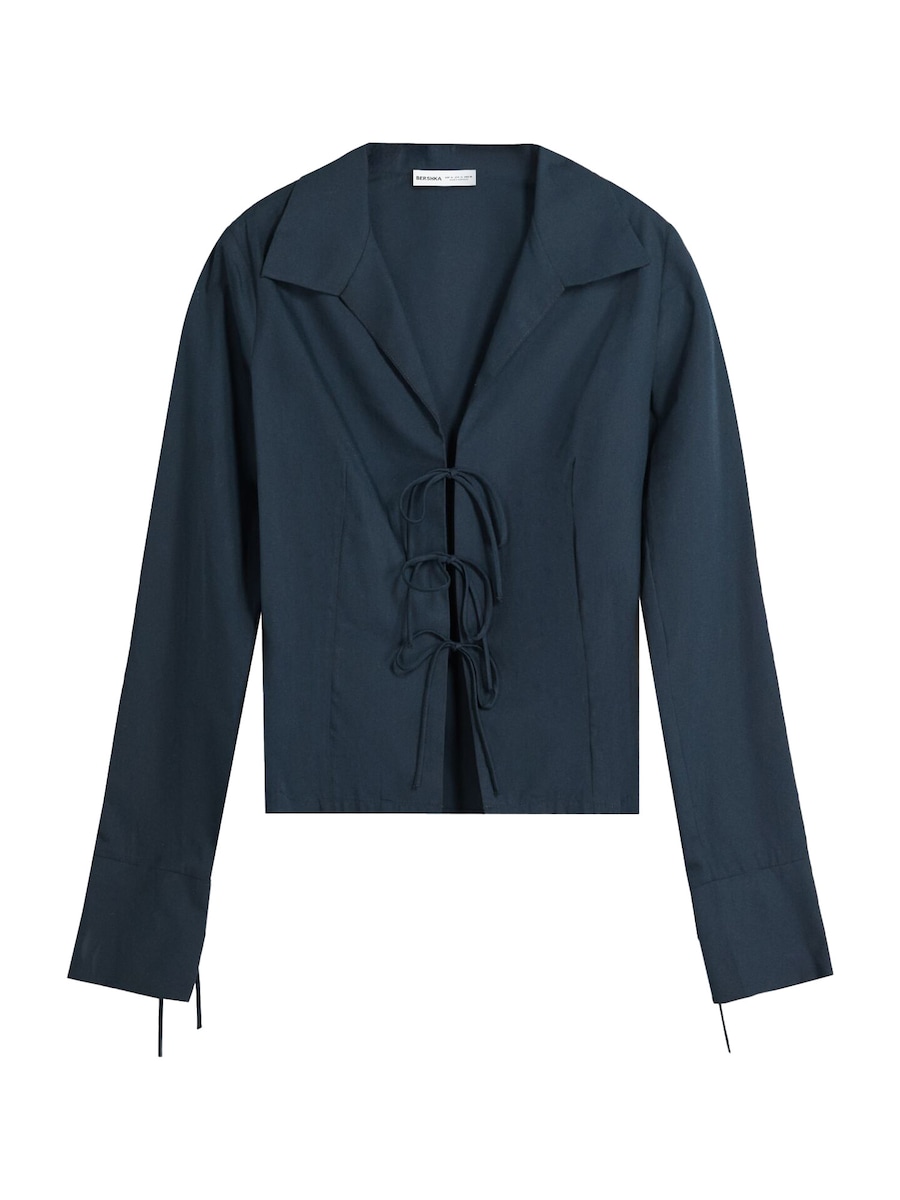 

Блуза Bershka, темно-синий