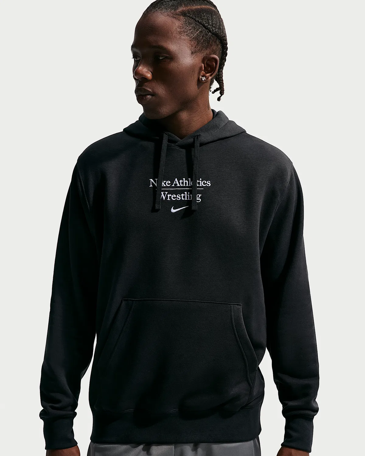 Мужская толстовка с капюшоном Nike для борьбы, Black