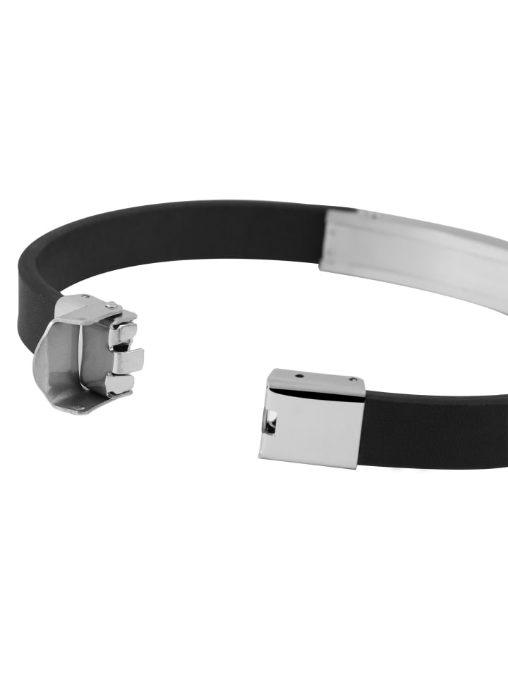 

Adeliás Кожаный браслет унисекс, 24 см, черный