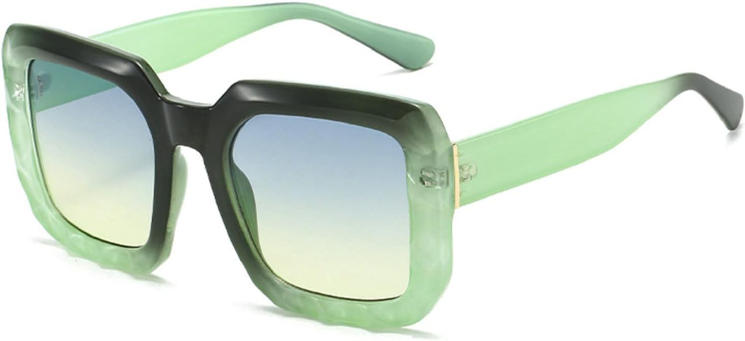 

Винтажные роскошные солнцезащитные очки Y2K для женщин и мужчин, панк-стиль, популярные, для активного отдыха, защита от УФ-излучения UV400, модные, модель 5687 Melrose, Green