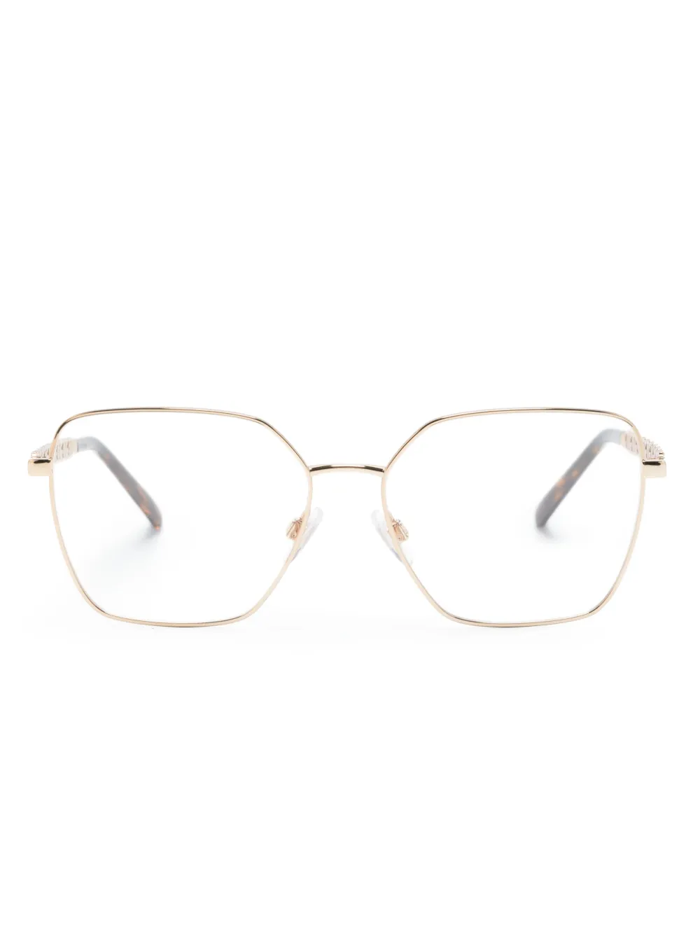 

Очки в квадратной оправе черепаховой расцветки Dolce & Gabbana Eyewear, золотой