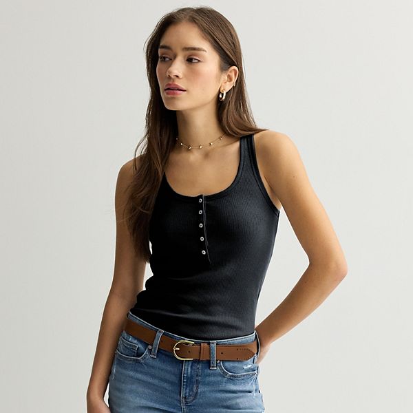 

Детский рифленый топ-хенли So, Black Luxe