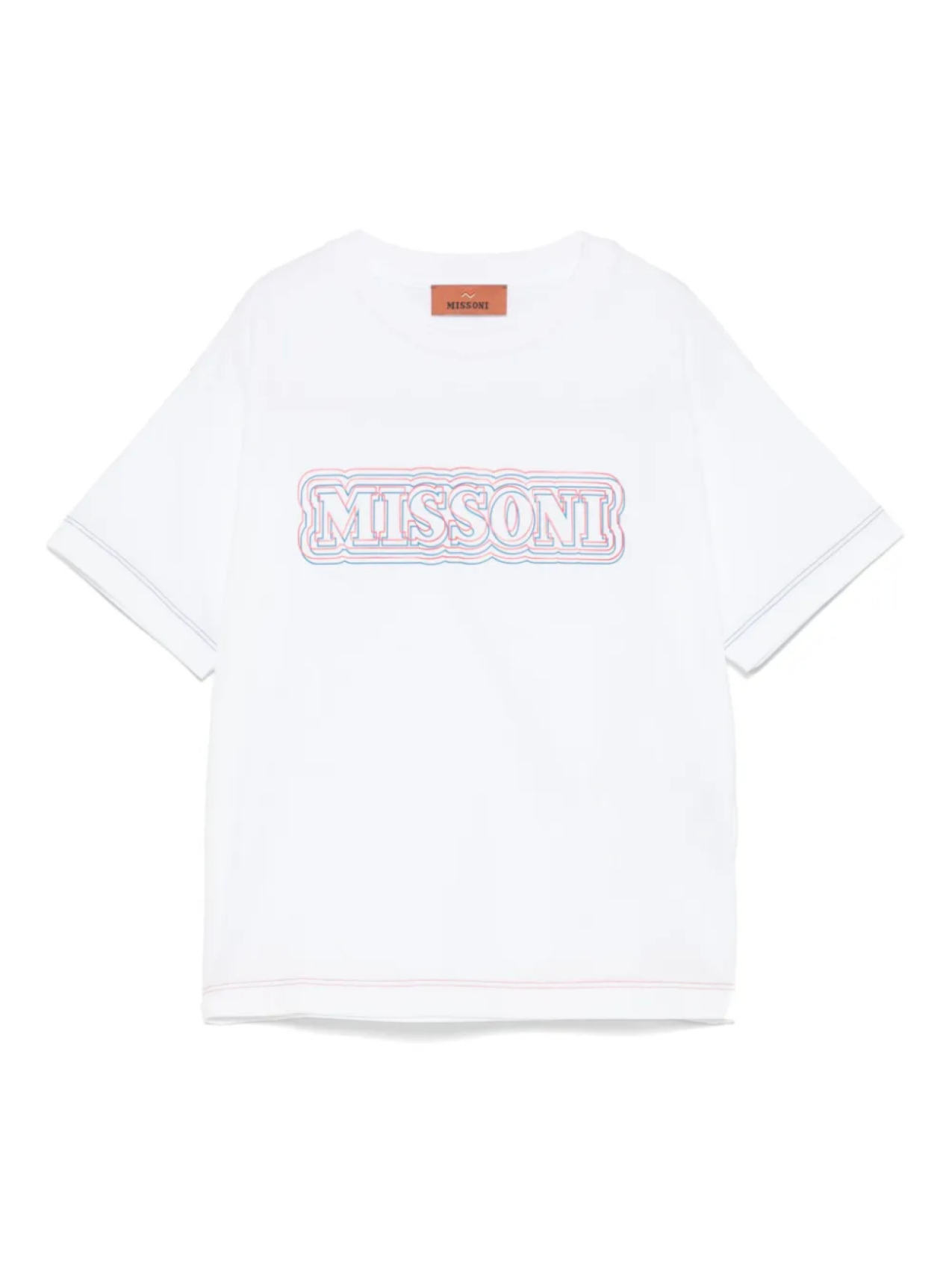 

Футболка с рельефным логотипом Missoni Kids, белый