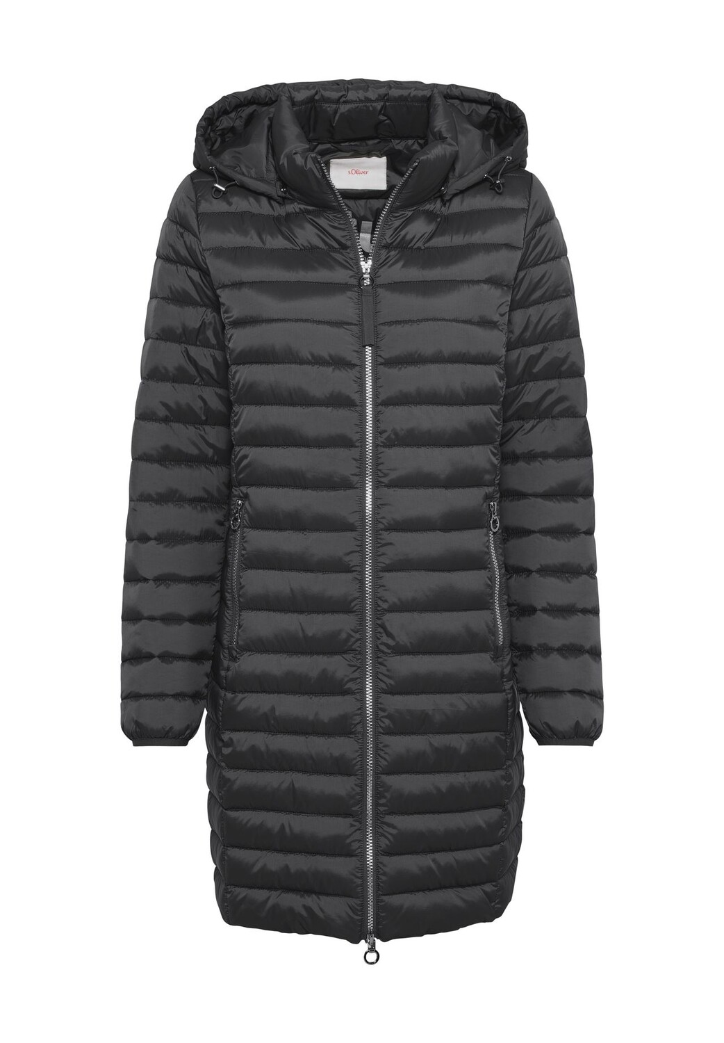 

Пальто стеганое, двусторонняя молния, однотонное, женское s.Oliver, цвет Grey Black