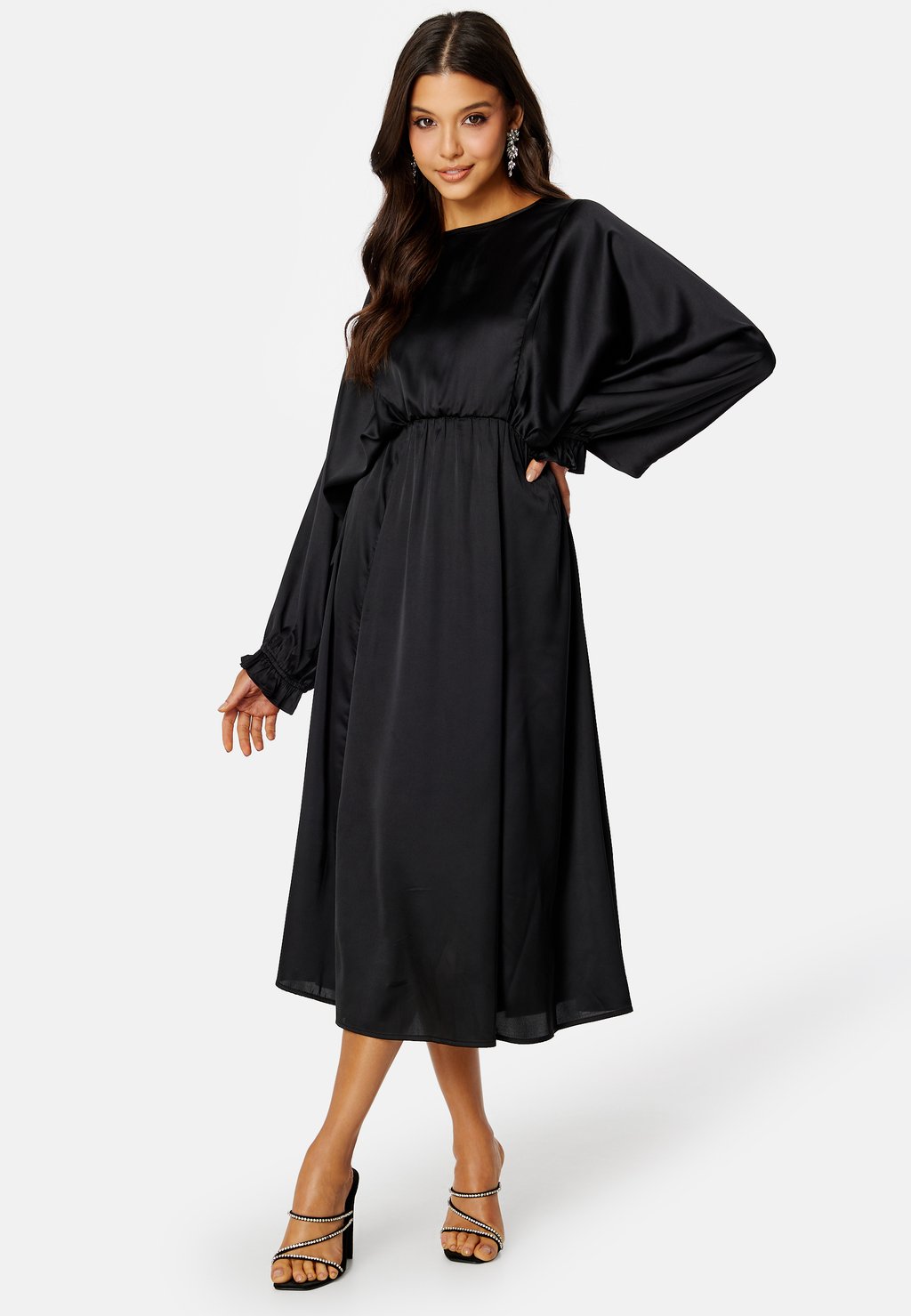 

Коктейльное/вечернее платье SATIN MIDI DRESS Bubbleroom, черный