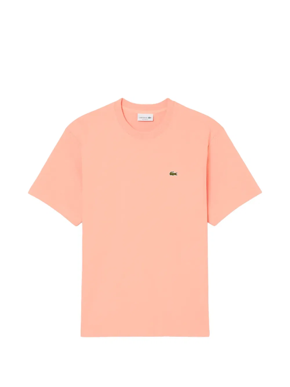 Футболка Lacoste с круглым вырезом, вышивка логотипа, розовый