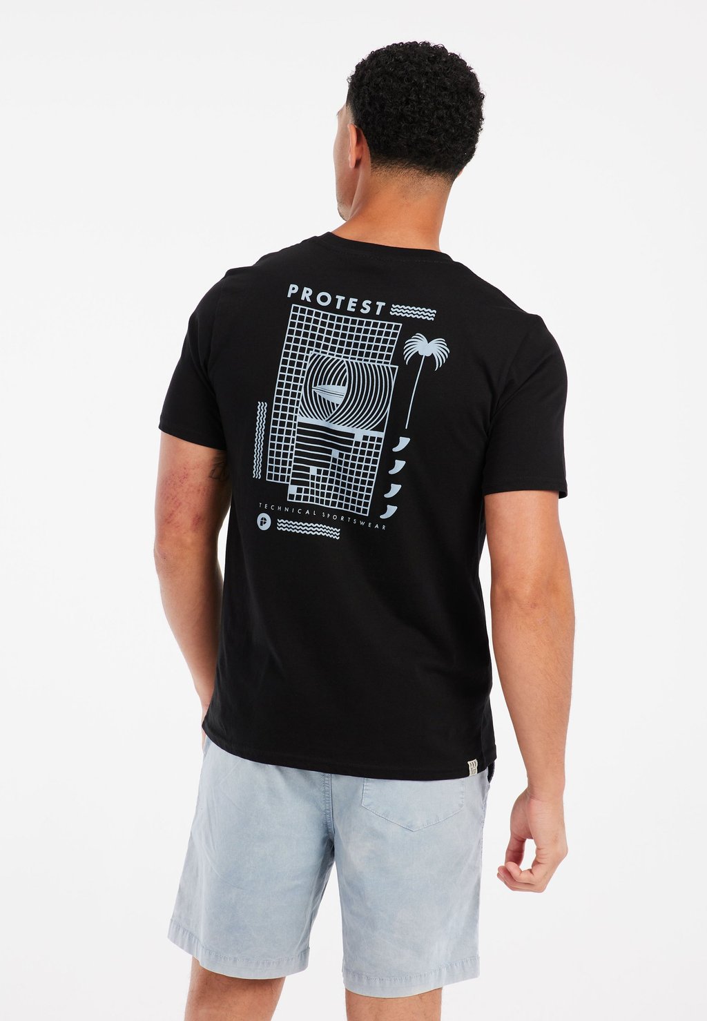 

Футболка с принтом SHORTSLEEVE Protest, черный