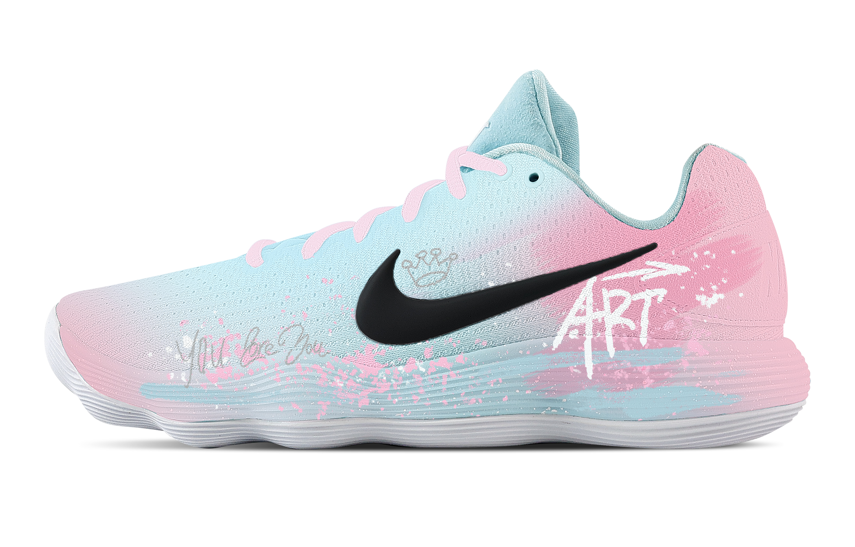 

Кроссовки баскетбольные Hyperdunk 2017 Sweet In Heart с амортизацией, поддержкой и покрытием, низкие, мужские Nike, розовый