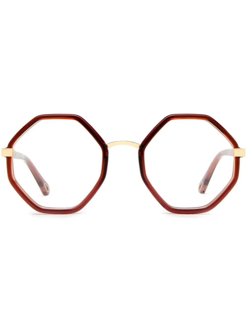 

Очки в геометричной оправе Chloé Eyewear, красный