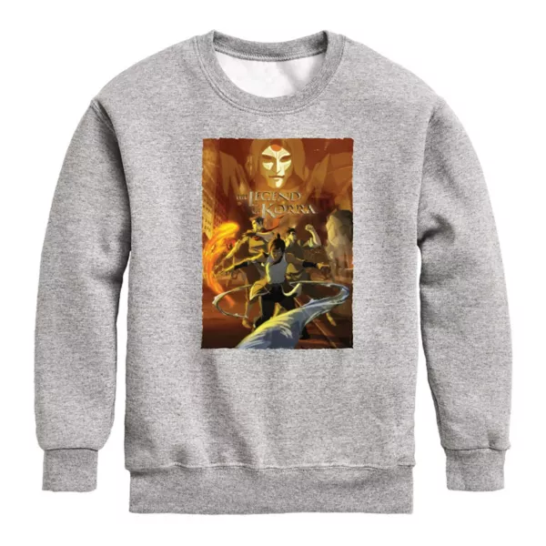 

Флисовая толстовка «Легенда о Корре» для мальчиков 8-20 лет Nickelodeon, серый