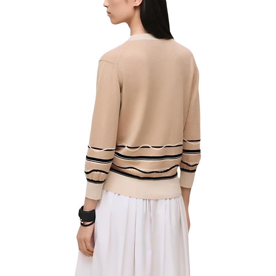 Свитер из кашемира для женщин SS26 Spring Summer Collection HERMES, cashews бежевый — фото 3
