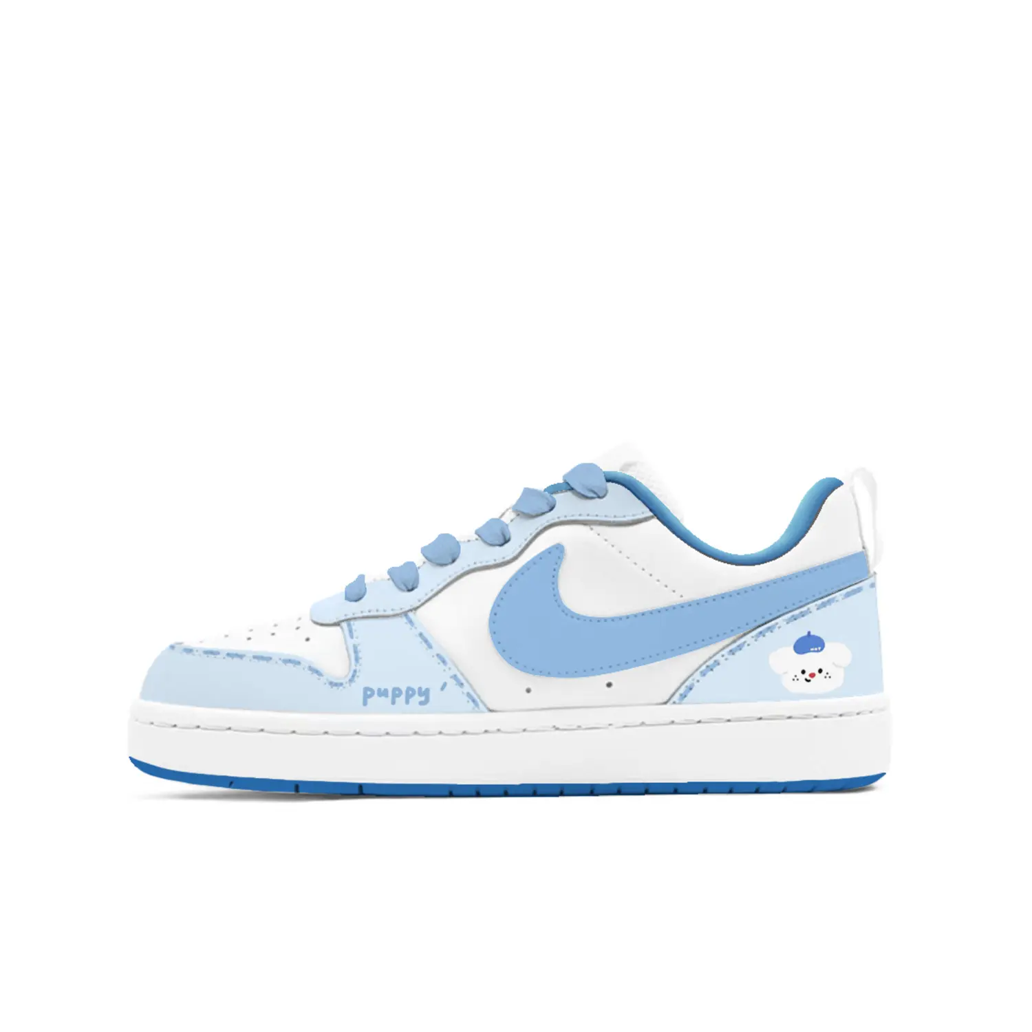 

Nike Кроссовки Court Borough Blue Puppy с нескользящей подошвой, износостойкие, для скейтбординга, синие, для подростков