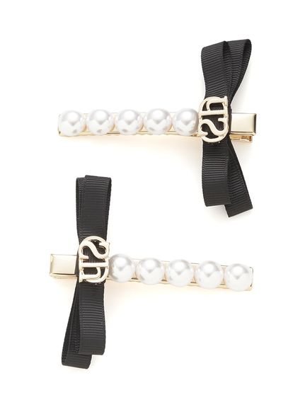 Брошь с жемчужной лентой Snidel Home, BLK[009]