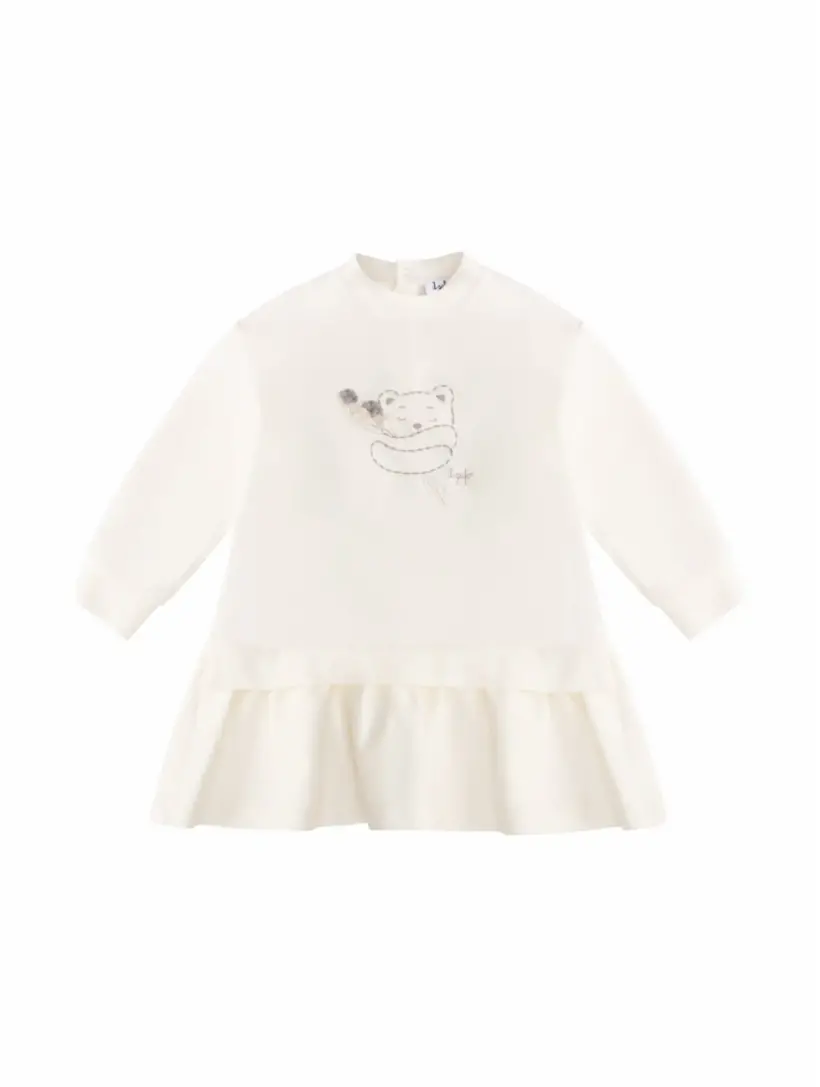 

Хлопковое платье с вышивкой Il Gufo, белый