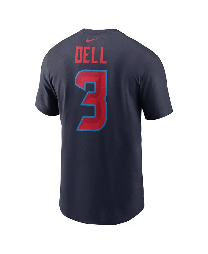 Мужская майка Dell Navy Houston Texans с именем и номером Nike — фото 2