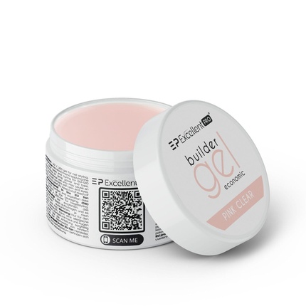 

Строительный гель Builder Gel, экономичный, розовый и прозрачный, 50 г. Excellent Pro