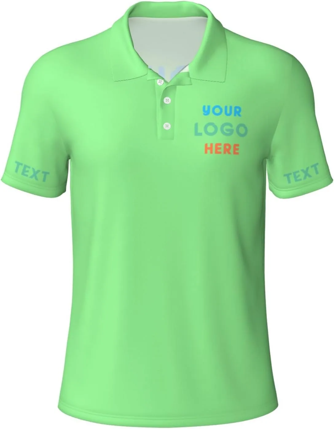 

Мужская поло для гольфа Custom с принтом спереди и сзади