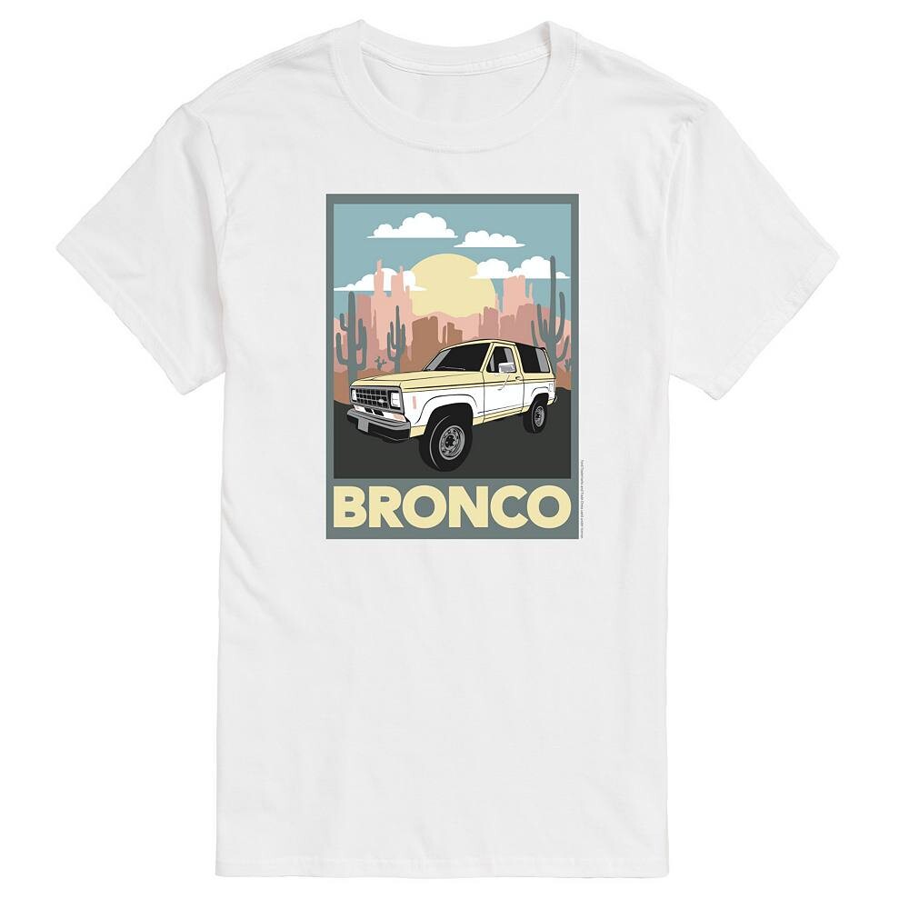 

Мужская футболка с рисунком Ford Bronco Desert Licensed Character, белый