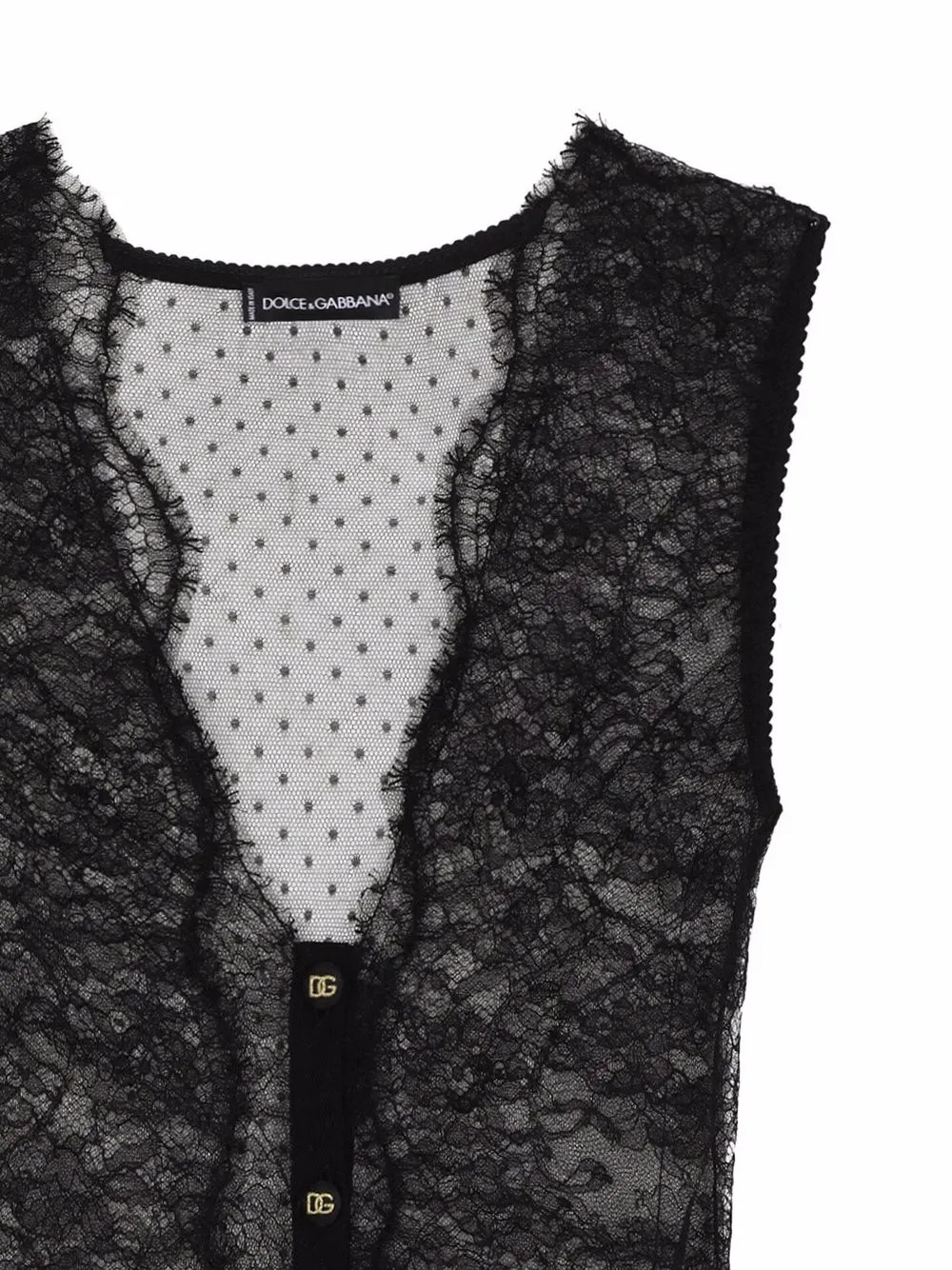 Кружевное боди с глубоким вырезом DOLCE & GABBANA, черный — фото 4