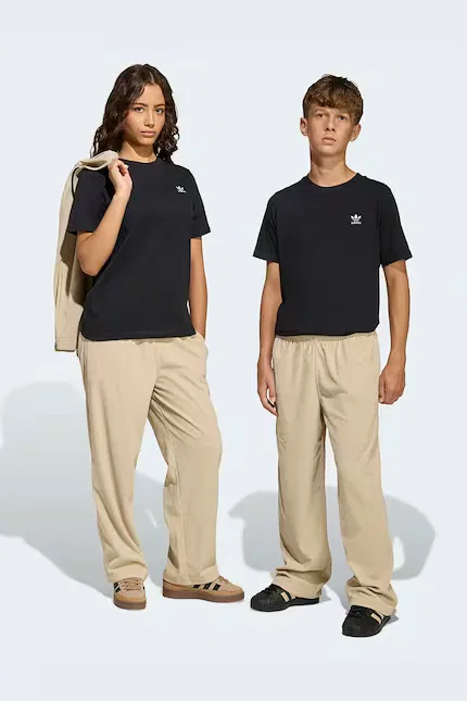 Спортивные штаны детские из вельвета Adidas Originals, бежевый