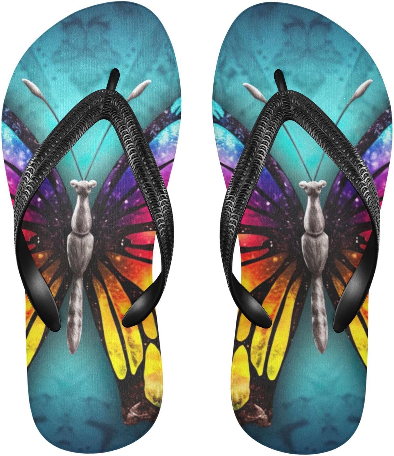 

Пляжные летние сандалии Butterfly Flip Flop для женщин и мужчин, шлепанцы для душа 20854384 Kfbe