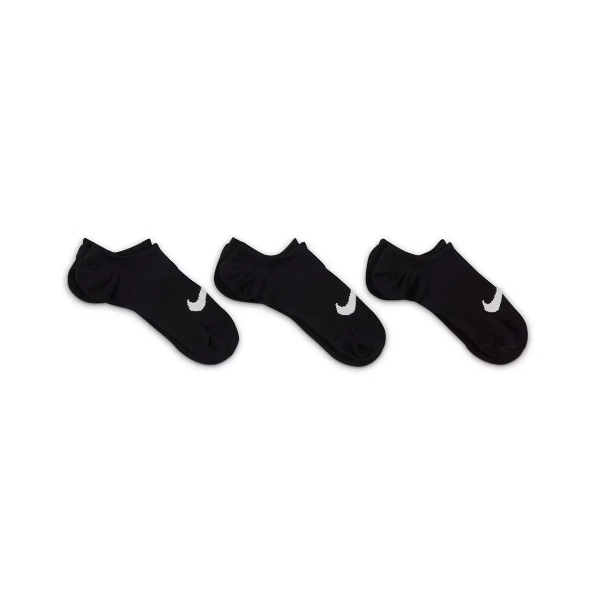 Набор из 3 пар носков Pinkies Everyday Plus Lightweight Nike, черный/белый — фото 2