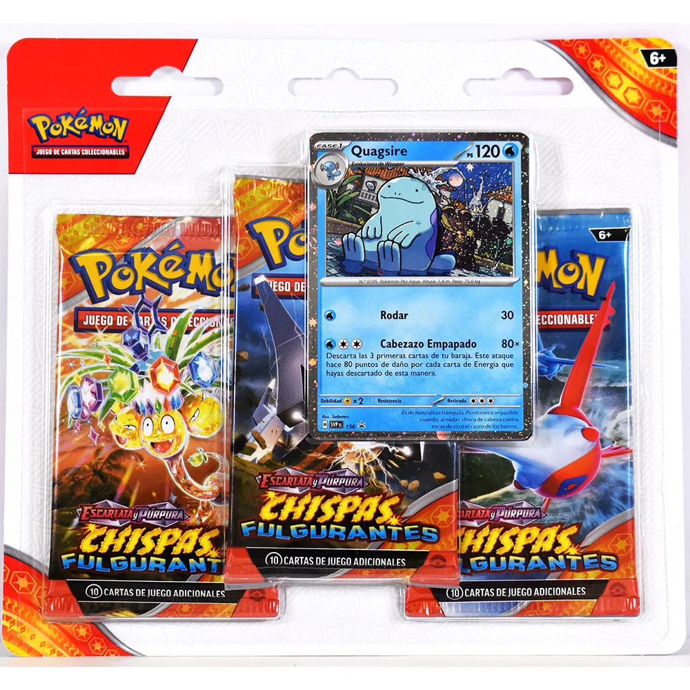 

Набор коллекционных карточек Pokemon Trading Card Game Scarlet & Violet Surging Sparks (3 шт. в блистерной упаковке) на испанском языке, оранжевый