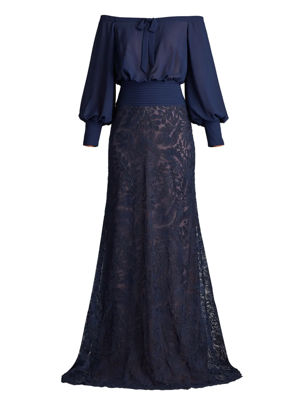 

Платье Azura с открытыми плечами Tadashi Shoji, синий