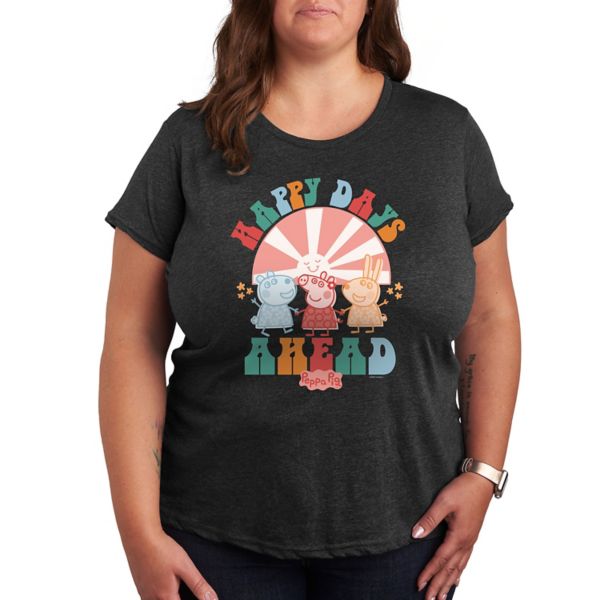 

Футболка с принтом Peppa Pig «Счастливые дни впереди» Licensed Character, серый