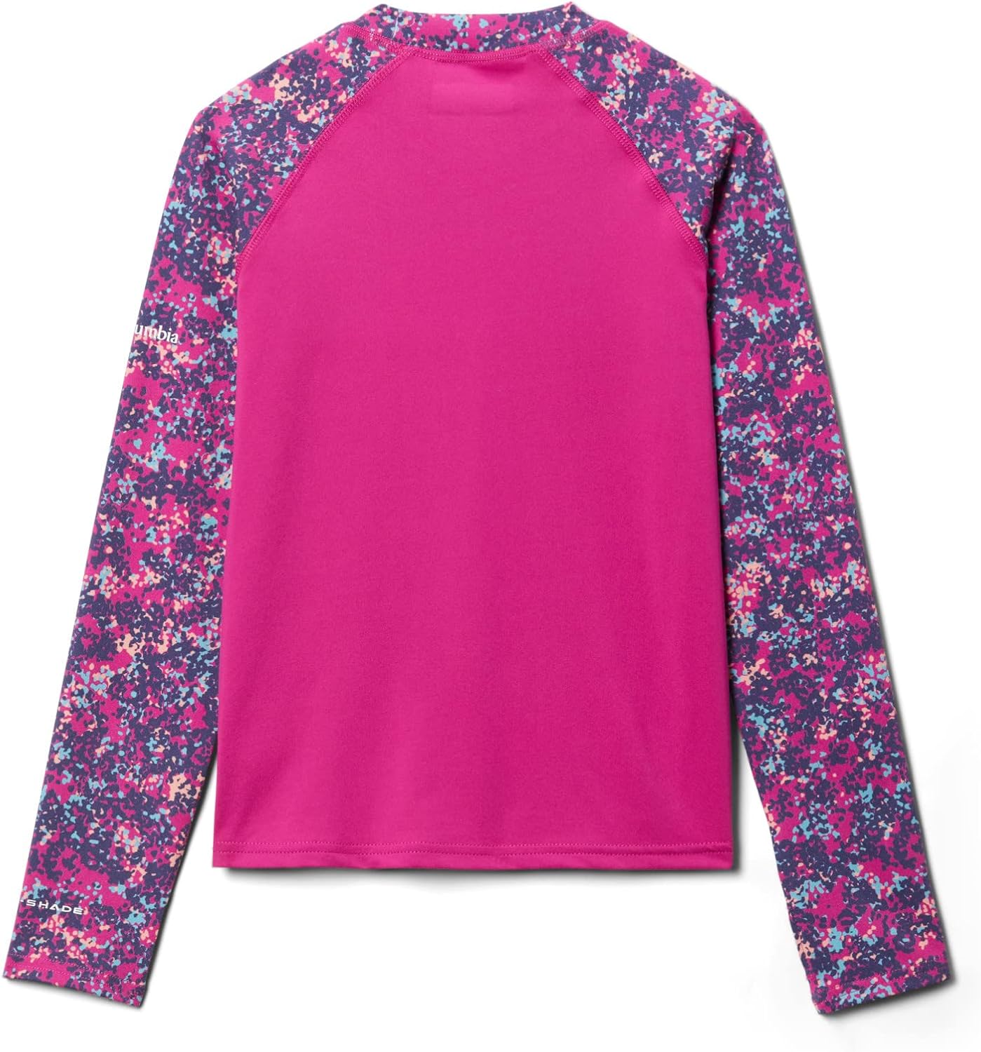 Футболка Columbia Unisex-Child Sandy Shores Printed Long Sleeve Sunguard, Wild Fuchsia/Wild Fuchsia Dotty Disguis — фото 2