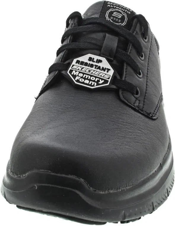 Кухонные туфли Skechers Flex Advantage Sr Fourche для мужчин, Black (Black Leather) — фото 4