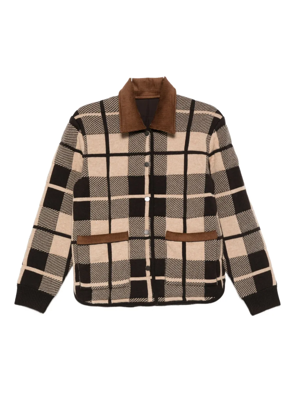 

Стеганная рубашка-куртка в клетку Guest In Residence, коричневый