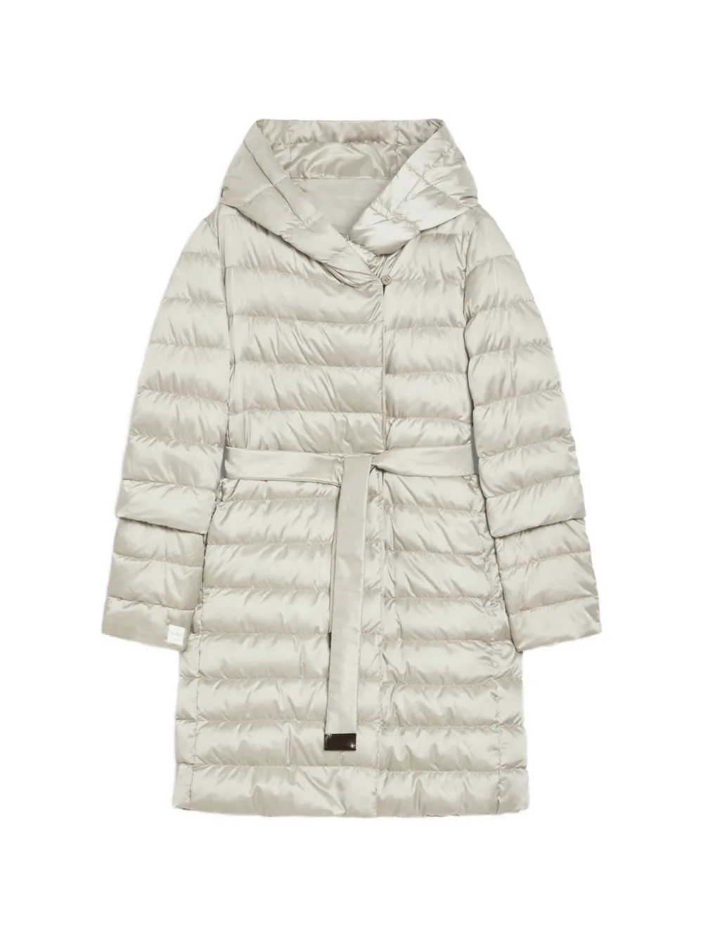 

Стеганое пальто с капюшоном Max Mara, бежевый