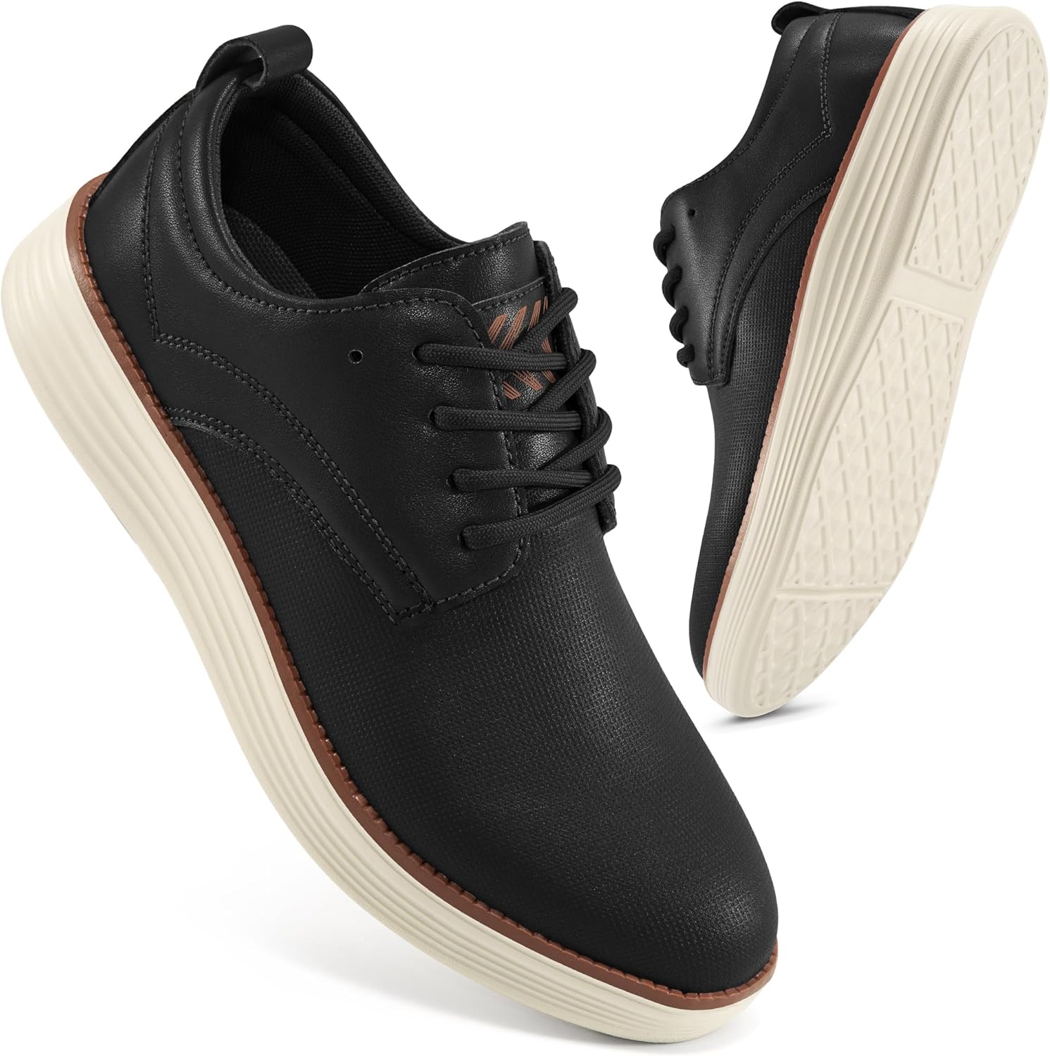 

Мужские кроссовки под деловой стиль Легкие повседневные формальные оксфорды Flykylin, черный